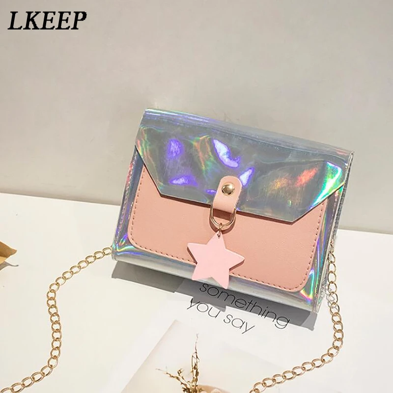 

Crossbody Bags For Women Laser Transparent Bags Fashion Women Korean Style Shoulder Bag Messenger PVC Waterproof Beach Bag