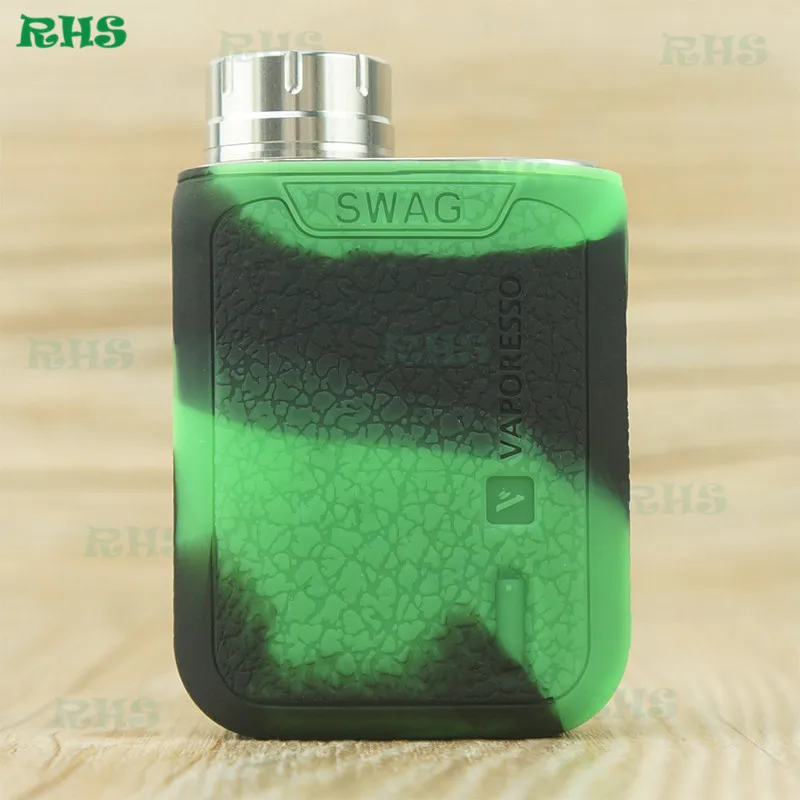 black green Высококачественный защитный силиконовый чехол для SWAG 80W коробка мод красочный силиконовый чехол - Цвет: black green
