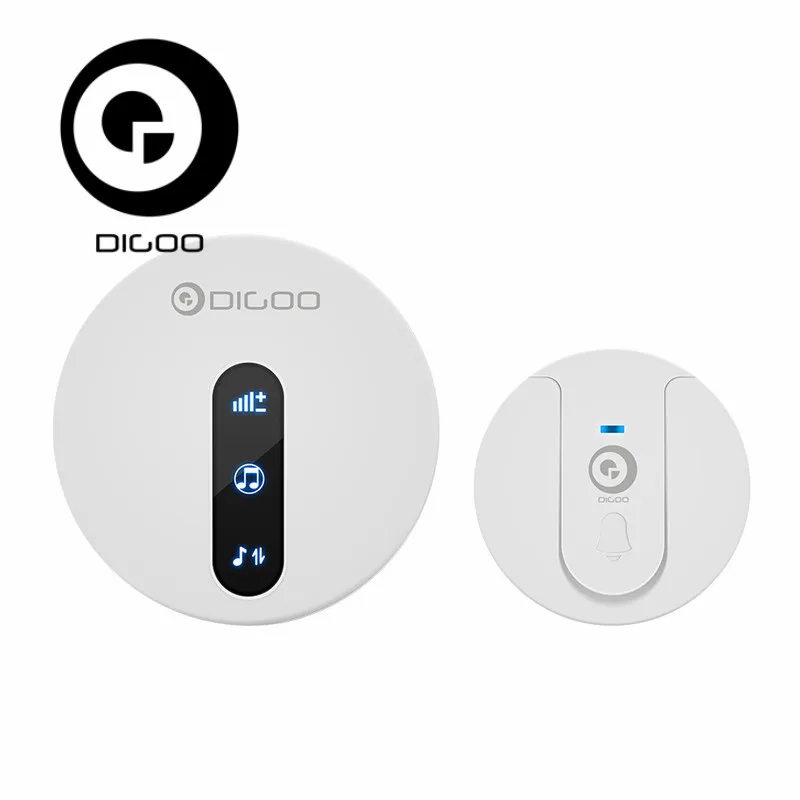 DIGOO DG-SD10 SD10 передатчик автономный Водонепроницаемый дверной звонок EU/US/UK вилка раздвижная КНОПКА 58 мелодий дверной Звонок