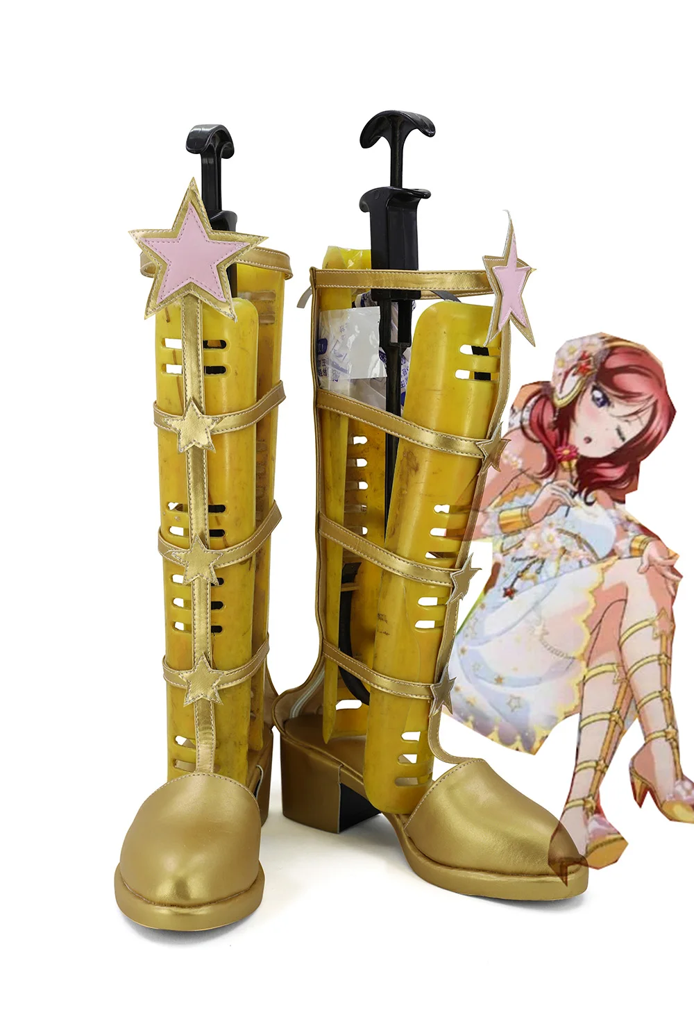 Сапоги для косплея Maki Nishikino сапоги Love Live Золотая обувь изготовленные на