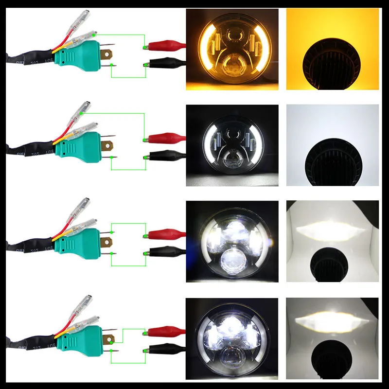 Светодиодный фонарь CO LIGHT 2 шт. 80 Вт 7 дюймов круглый светодиодный с ангельскими