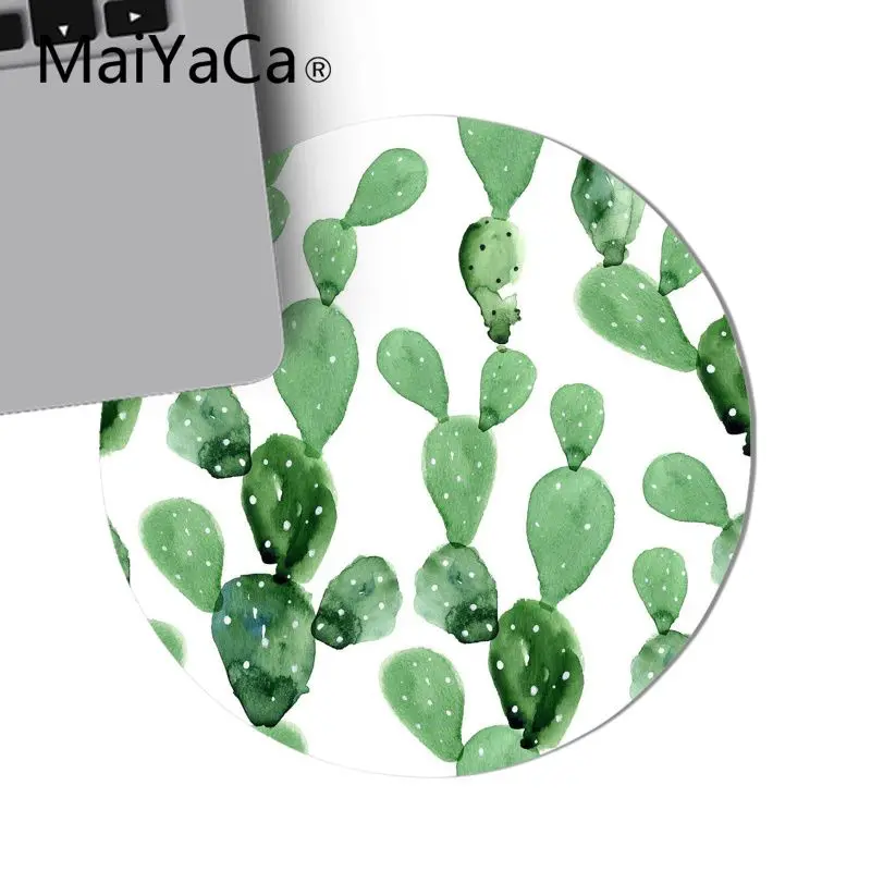 20x20cm Maiyaca кактус сочные альпаки акварельные игры круглый коврик для мыши игровая мышь подкладка для коврика для ПК ноутбук для геймеров Настольный коврик - Цвет: 20x20cm