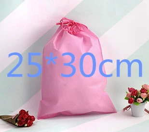 25x30cm 20 штук нетканые мешки на шнурке для одежды/подарок для обуви/фестиваль в честь рождества мешки мешок для хранения пыли принимает логотип на заказ - Цвет: 25x30cm