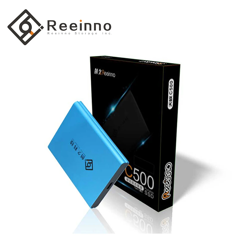 Reeinno 128GB SSD SATA3 2,5 дюймов внешний Тип C 450 МБ/с. SMI контроллер MLC flash мобильный Внутренний твердотельный диск ноутбука, настольного компьютера