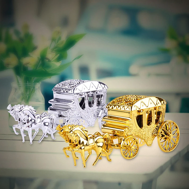 Блестящая красивая коробка для сладостей в виде кареты шоколадный подарок на