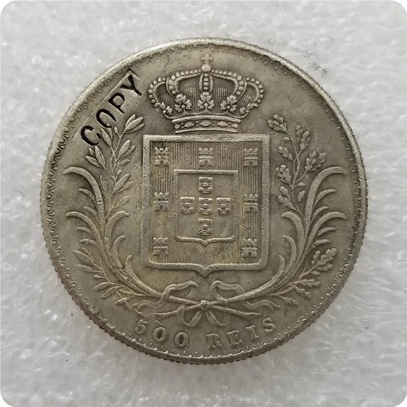 1863 1872 1876 Португалия 500 монеты копия памятных монет-копия монет мебель | Дом и сад