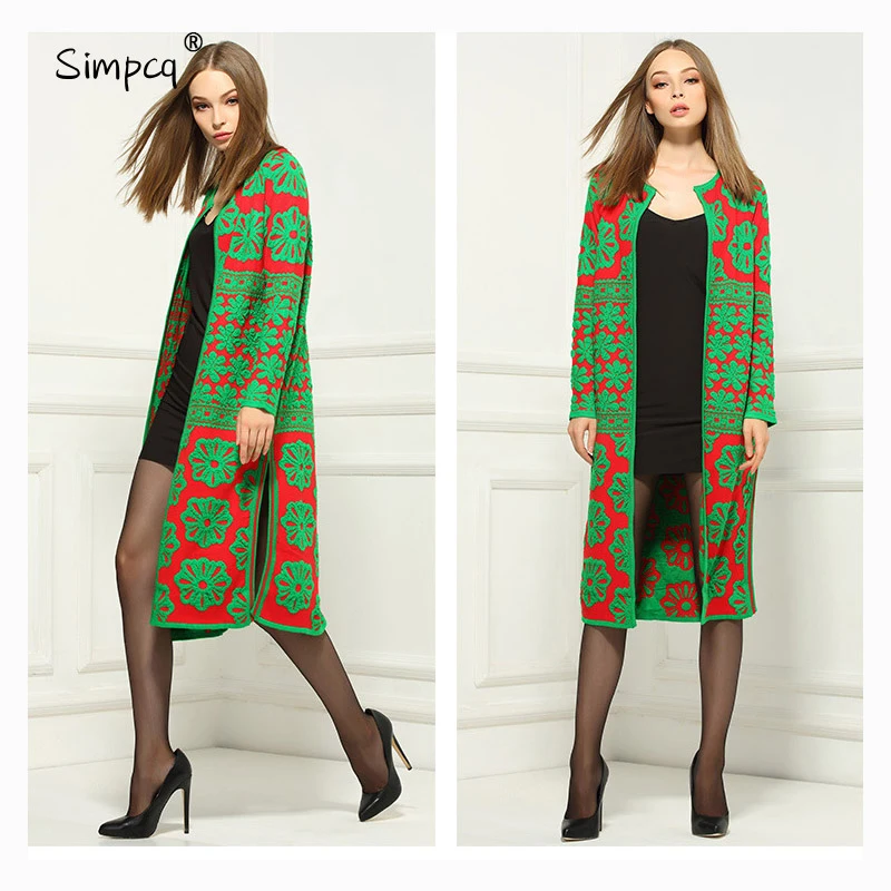 Fashion Long Trench Coat For Women Full 3d Skirt Worsted New Time-limited Burderry Charm Sweater Cardigan Casaco Feminino |