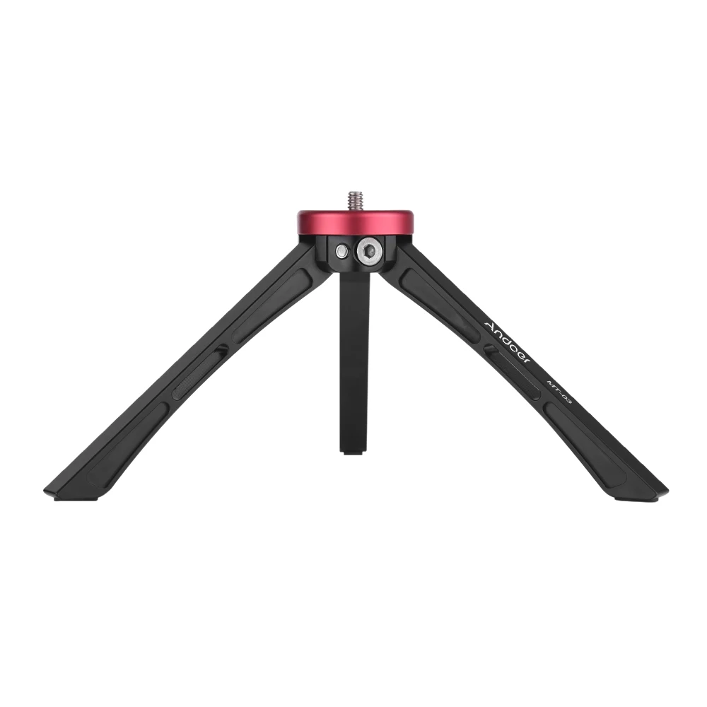 Andoer MT-03 портативный алюминиевый сплав мини штатив дорожный стол штатив 1/4-3/" винт крепление смартфон шаровая Головка Макс. нагрузка 20 кг