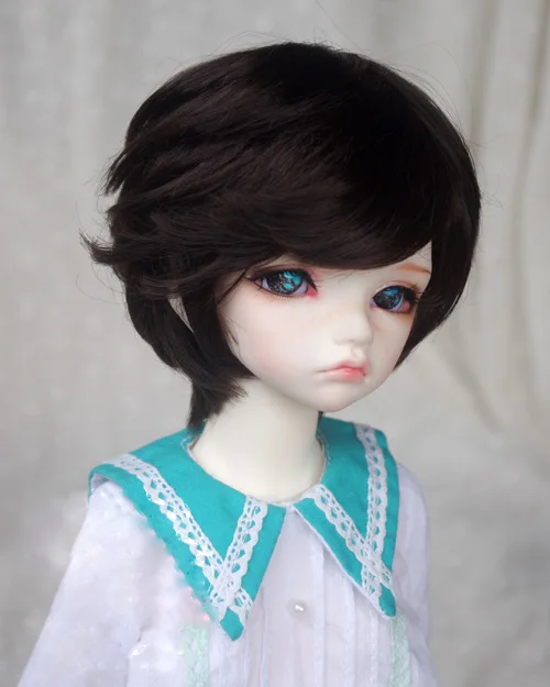 BJD кукла парики из черного и коричневого цвета имитация мохер для 1/3 1/4 DD Кукла SD MSD