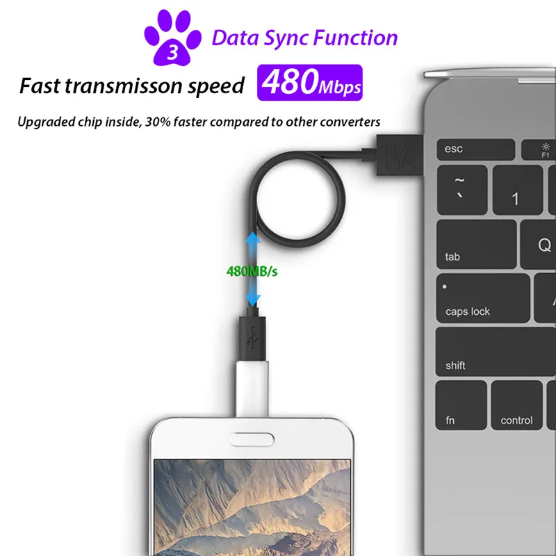 Адаптер USB типа C конвертер Micro в Type для xiaomi mi 9 8 8se lite A2 Pocophone F1 MIX 3 2S MAX Redmi note 7 5