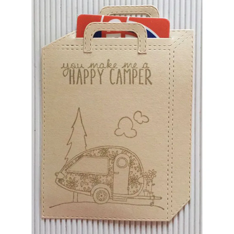 Cuboid портативная Сумочка металлические штампы трафареты для рукоделия