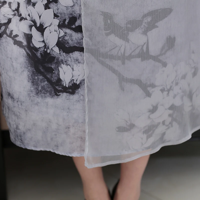 Лидер продаж 2017 новое летнее женское шифоновое длинное платье с круглым вырезом