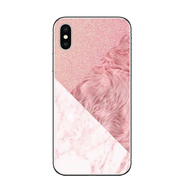 TPU Soft marble Белый, красный, розовое золото, Мраморная роза задняя крышка для apple iphone 6 S 6 7 8 XR X XS MAX SE 5s 5, сексуальный розовый Силиконовый чехол для телефона - Цвет: TPU Soft marble