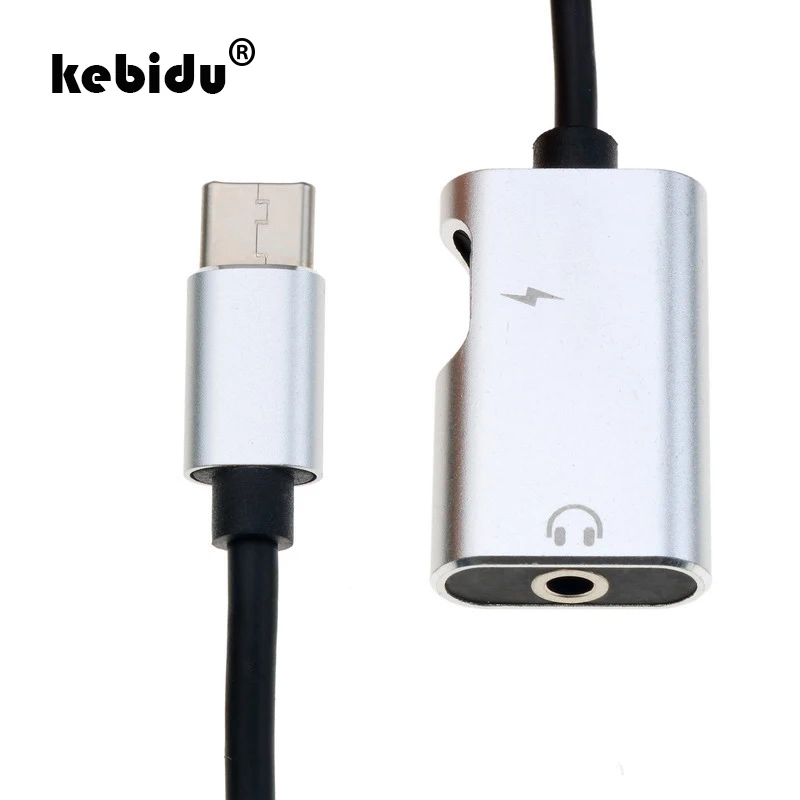 Адаптер для наушников kebidu с Type C на 3 5 мм зарядное устройство поддержкой