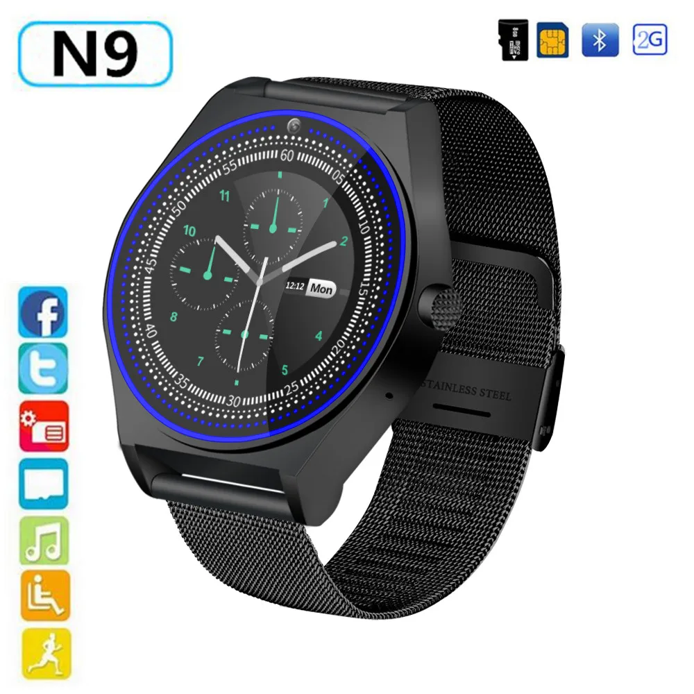 N9 Bluetooth Smart Watch Sport Для мужчин умные часы для Android IOS телефон Камера wearable devices