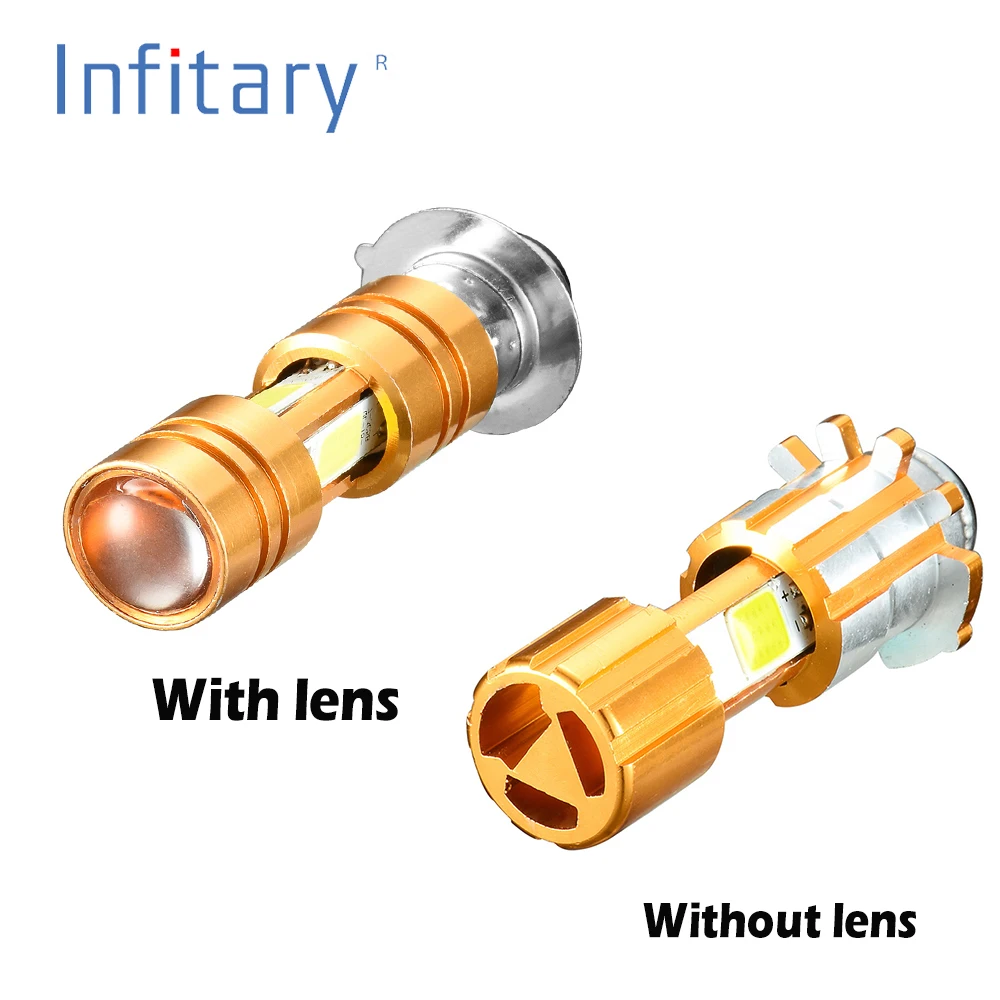 Infitary P15D COB Светодиодный фонарь для мотоцикла дальнего ближнего света 3500LM супер яркий белый рулевой фонарь для мотоцикла 1 шт