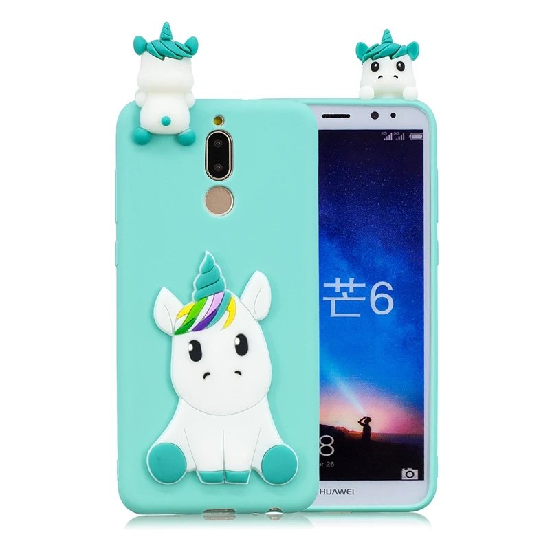 Green Unicorn Huawei Коврики 10 Lite чехол для телефона на Nova 2i крышка 3D DIY Единорог Panda силиконовый чехол Чехлы для huawei Коврики 10 P10 Lite чехол футляр - Color: Green Unicorn