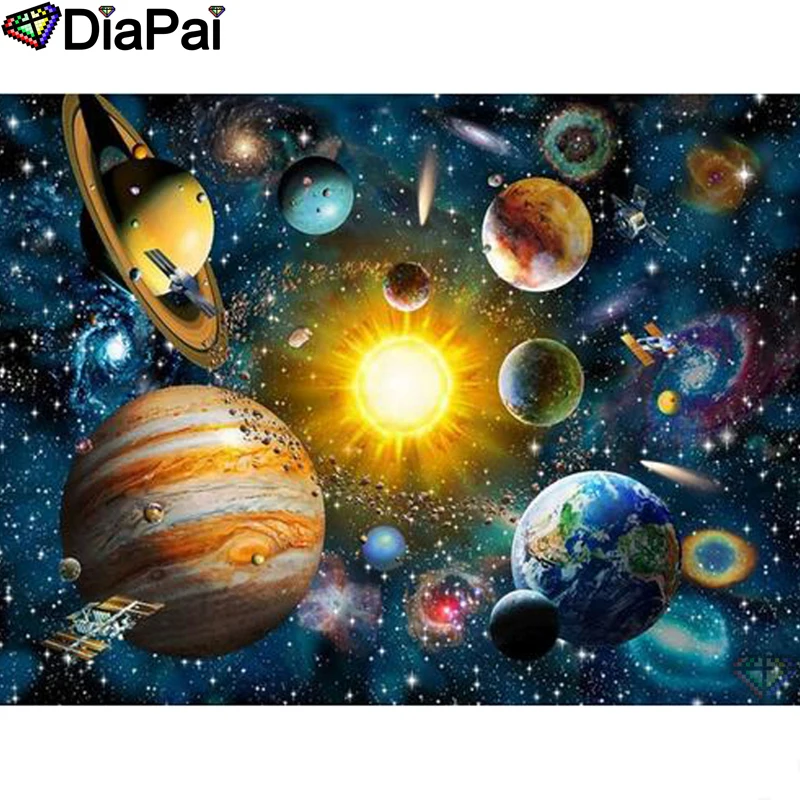 

DIAPAI 5D DIY Diamond Painting 100% Full Square/Round Drill "Cosmic planet" Diamond Embroidery Cross Stitch 3D Decor A22144