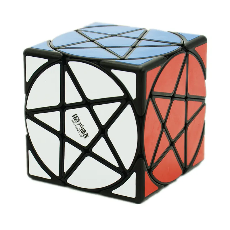 Qiyi 3x3 Пентакль Cubo Magico странной формы магический куб черный/Stickerless скоростной куб головоломка звезда твист Кубики Игрушки для детей