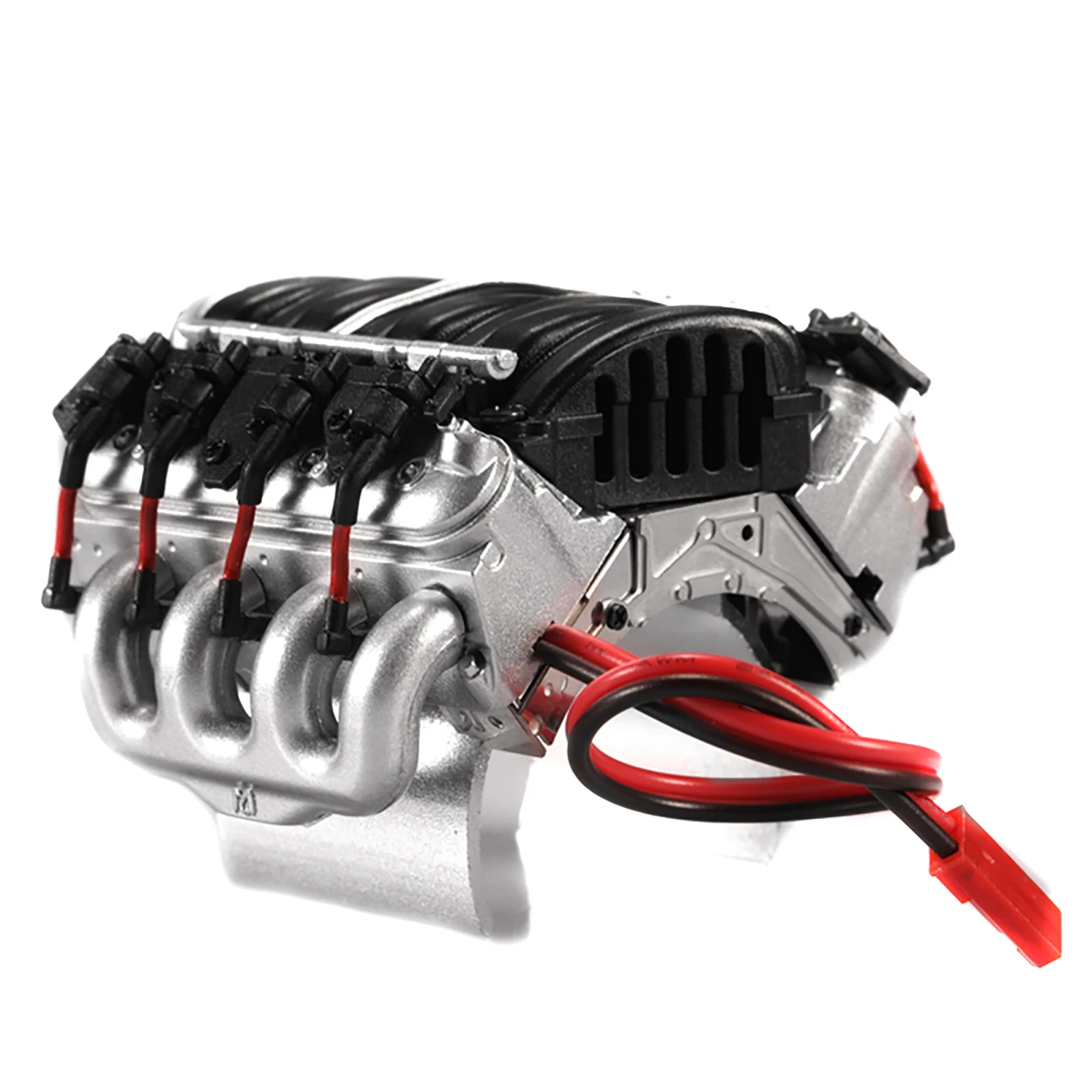 Для DJC-0641 LS3 V8 6.2L имитация крышки двигателя+ радиатор двигателя Вентилятор общего использования для 1/10 весы Trx4 Jeep Land Rover d90/110/130