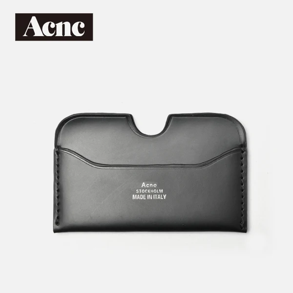 Acne Модные Натуральная кожа унисекс визитница из натуральной кожи ID держатели