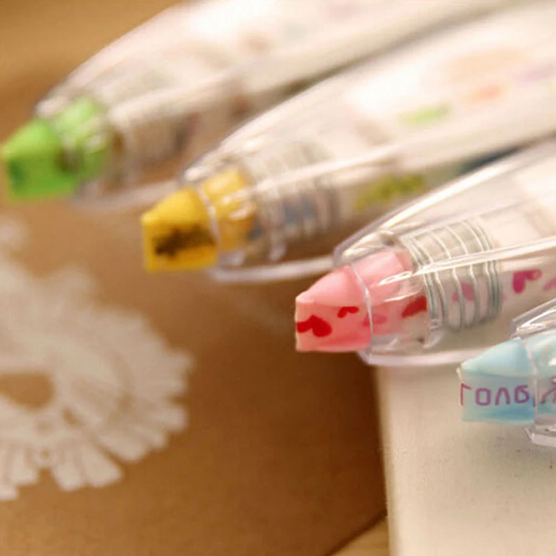 5 шт./лот популярная креативная мультяшная Корректирующая лента с нажимом милые