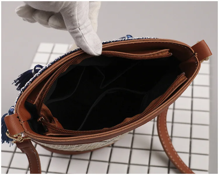 2019 тканая женская сумка через плечо сумочка в богемном стиле летние соломенные