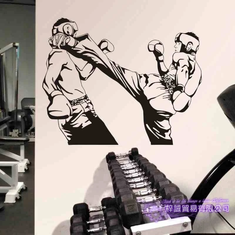 Наклейка на стену для боксерского клуба тхэквондо каратэ Автонаклейка