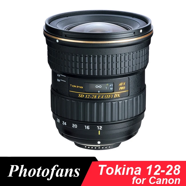Широкоугольный объектив Tokina 12 28 мм f/4 0 AT X Pro для Canon 600D 1300D 700D 750D 760D 800D 60D 70D 80D 7D|lens for