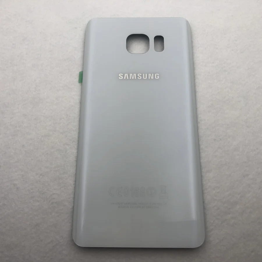 Note5 задняя батарея Задняя стеклянная крышка для samsung Galaxy Note 5 N920 N920F N9200 N920FD чехол для батареи клейкая наклейка - Цвет: Белый
