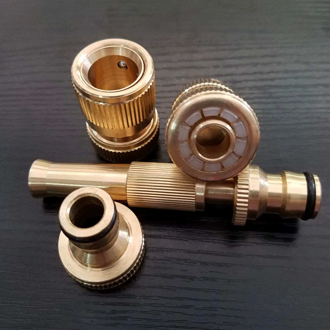 Набор латунных фитингов для садового шланга 4 шт. быстроразъемные и