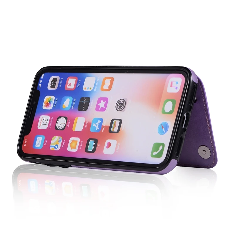Чехол с тиснением в стиле ретро для iPhone 7, 8, 6, 6S Plus, X, XR, XS Max, кожаный флип-чехол с подставкой для iPhone X, XR, XS Max, сумки для слотов