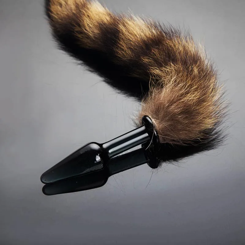 Стеклянные собачьи хвосты лисий хвост Анальная пробка секс-игрушка секс-товары