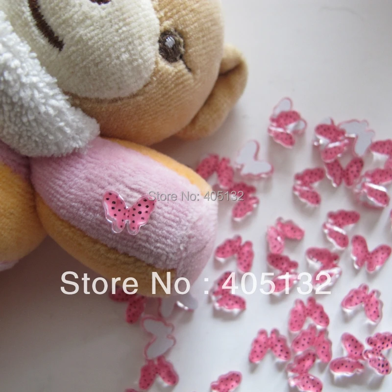 RC-166-4 3D 200 штук пакет в розовую точку форме бабочки украшения для дизайна ногтей |