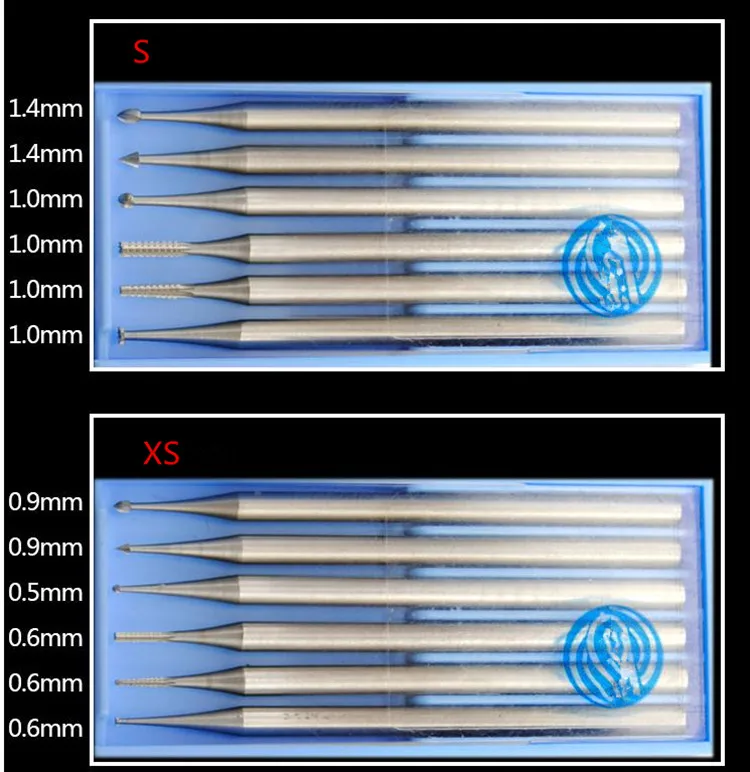 6 шт./лот набор боров полировка обрезки сверла 2 35 мм для зубов ювелирных изделий