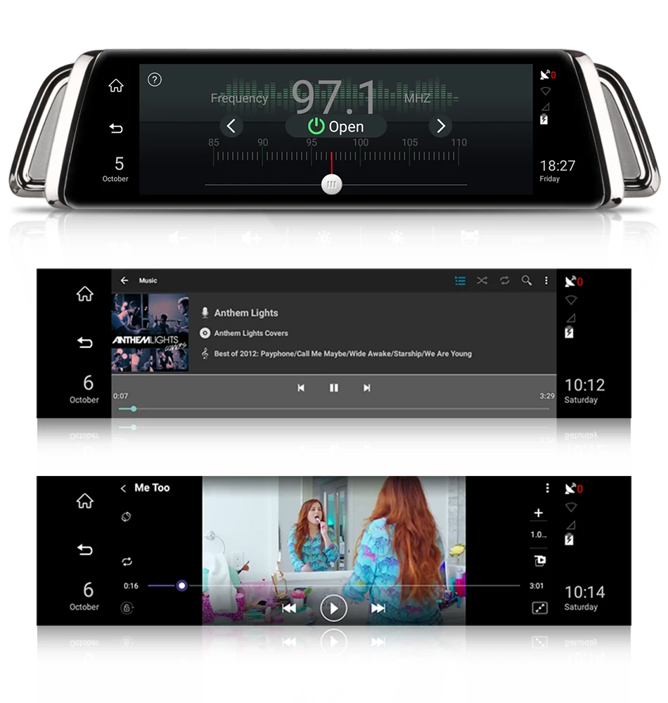 Jansite, 10 дюймов, 4G, 3G, сенсорный экран, автомобильная камера, Android 5,1, gps навигация, камера, видео рекордер, зеркало заднего вида с камерой заднего вида