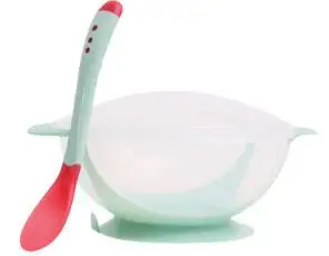 green cover spoon Посуда для кормления детей, детская Тарелка на присоске, миска для малышей, детская крышка для кормления, тренировочная миска с ложкой, Обучающие блюда - Цвет: green cover spoon