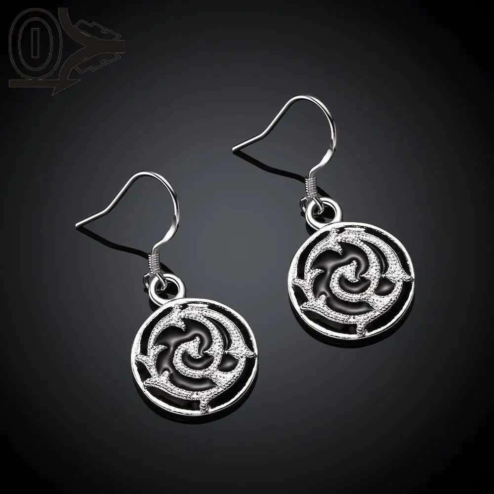 Бесплатная Доставка! Оптовая Посеребренные Серьги Свадебные Украшения