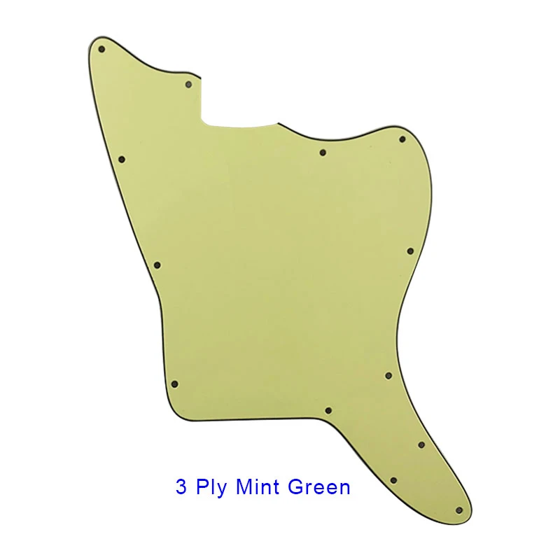 3 ply Mint green Pleroo пустой Гитары pickguards с фиксированной резьбовыми отверстиями для нас Jazzmaster Гитары Замена Гитары к царапинам плиты - Цвет: 3 ply Mint green