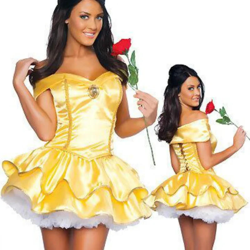 

New Hot Selling ! Golden yellow maidservant outfit Princess cosplay costume M L XL Size