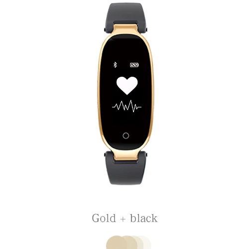 gold black Letine, умный Браслет для занятий спортом, фитнес-трекер, браслет на запястье, пульсометр для Android, iOS, смартфона, VS Miband 2 - Цвет: gold black