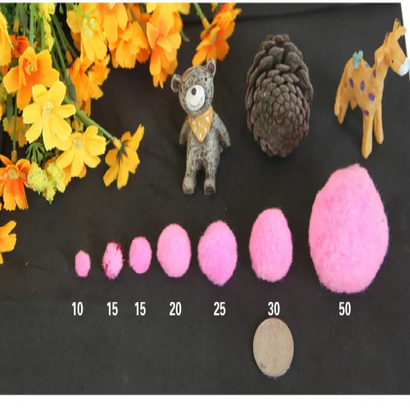 Лидер продаж маленький разноцветный меховой помпон разных размеров украшение