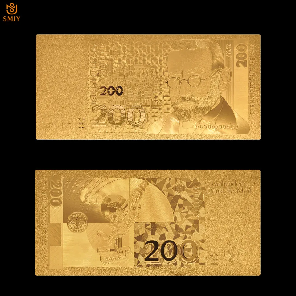 10 шт./лот немецкая банкнота 200 Золотая 999 валютная бумага коллекция и поддельные