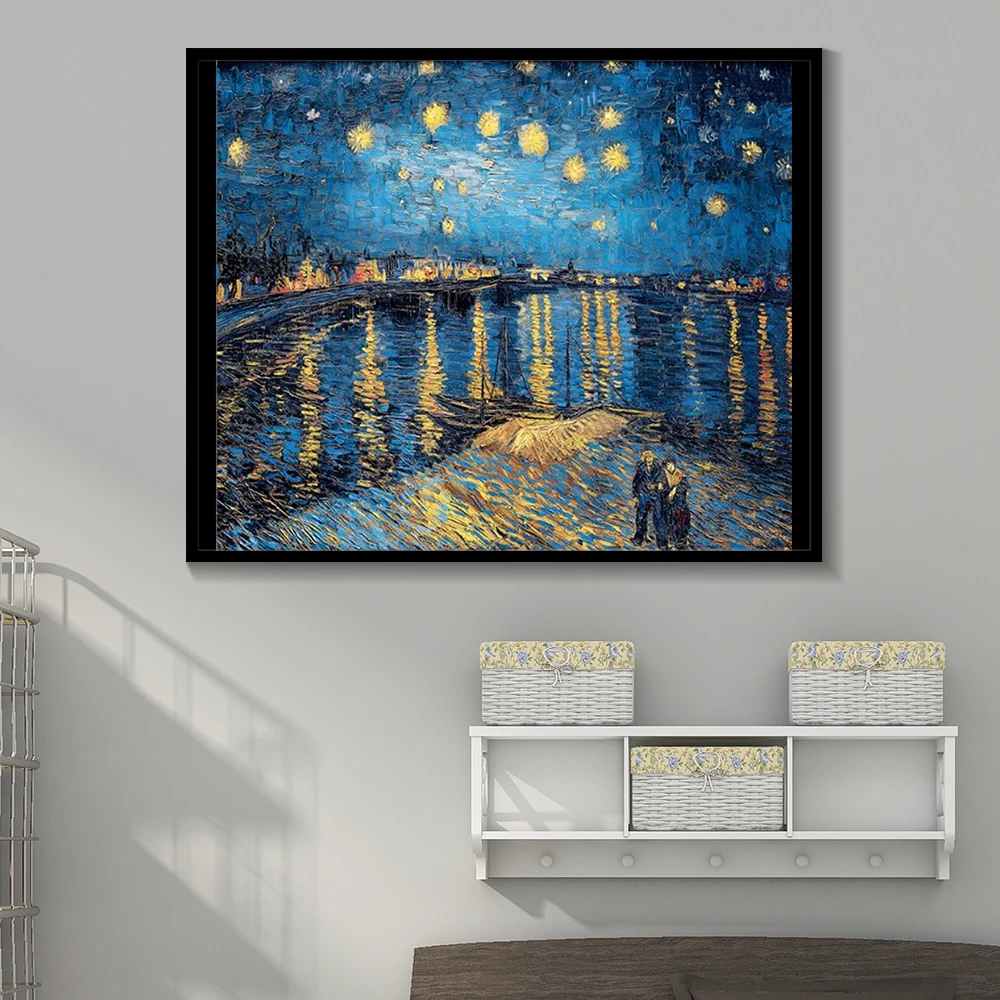 Абстрактная акварель Винсента Ван Гог Звездная ночь Украшение на стену живопись