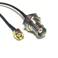 new modem coaxial cable rp sma male plug switch bnc female jack nut connector rg174 cable pigtial 20cm 8inch adapter rf jumper