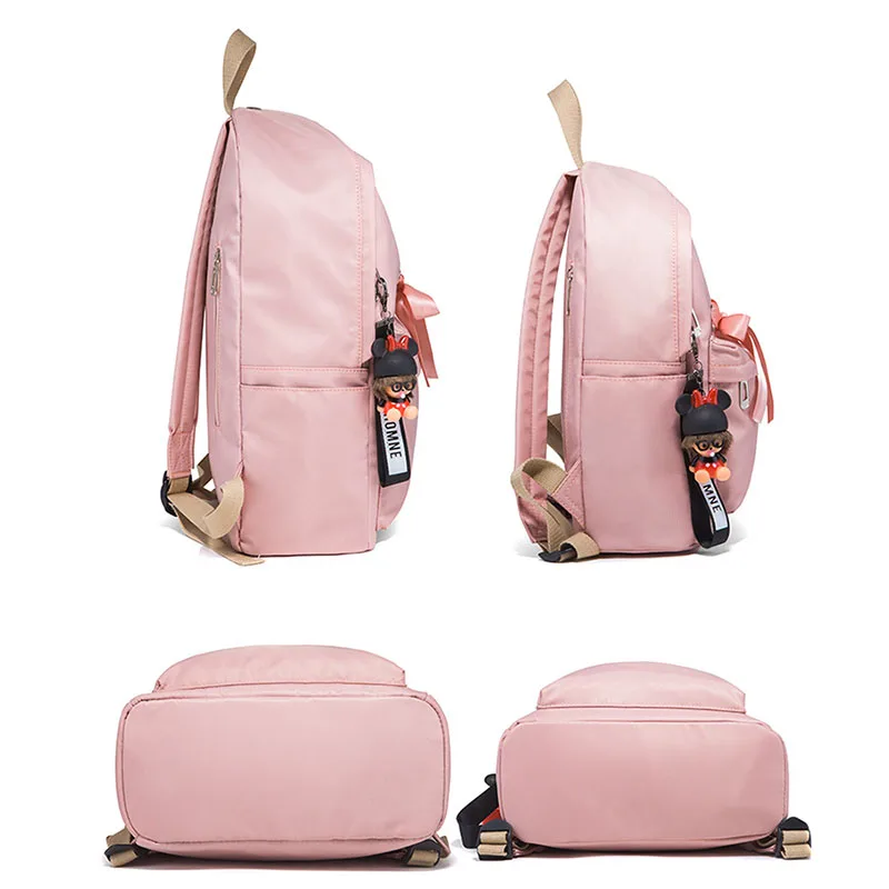 Для женщин рюкзак для студентов с бантом ленты Mochila Feminina Mujer 2019 путешествия