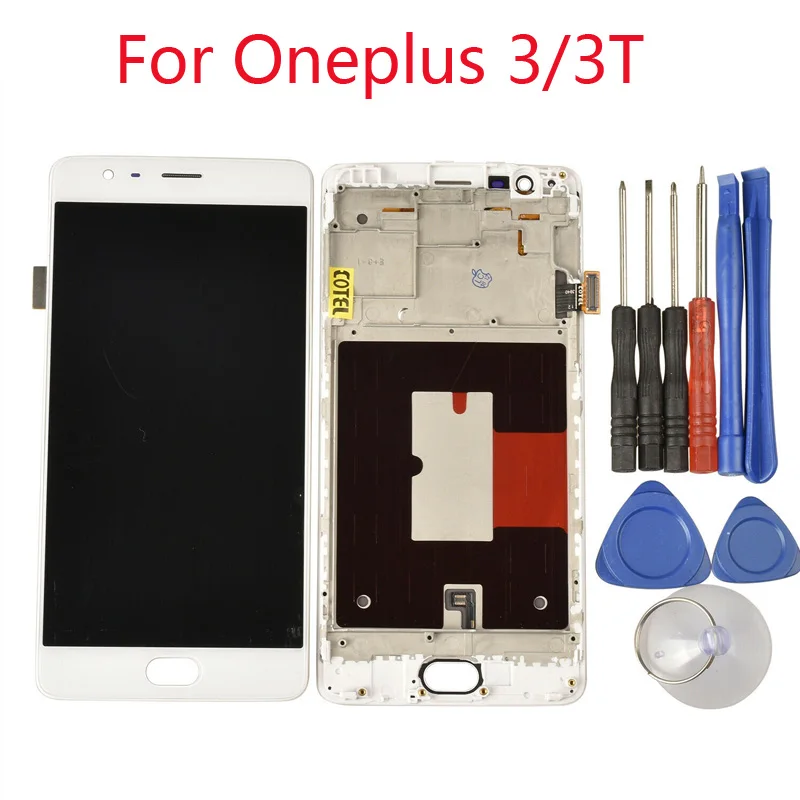 100% оригинал для Oneplus 3 A3000 A3003 ЖК экран и дигитайзер полная сборка с инструментами
