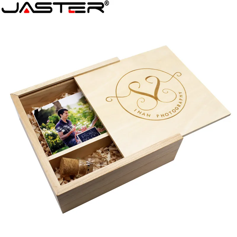 JASTER 180*180*60 мм фотоальбом деревянный USB + коробка usb флеш накопитель карта памяти