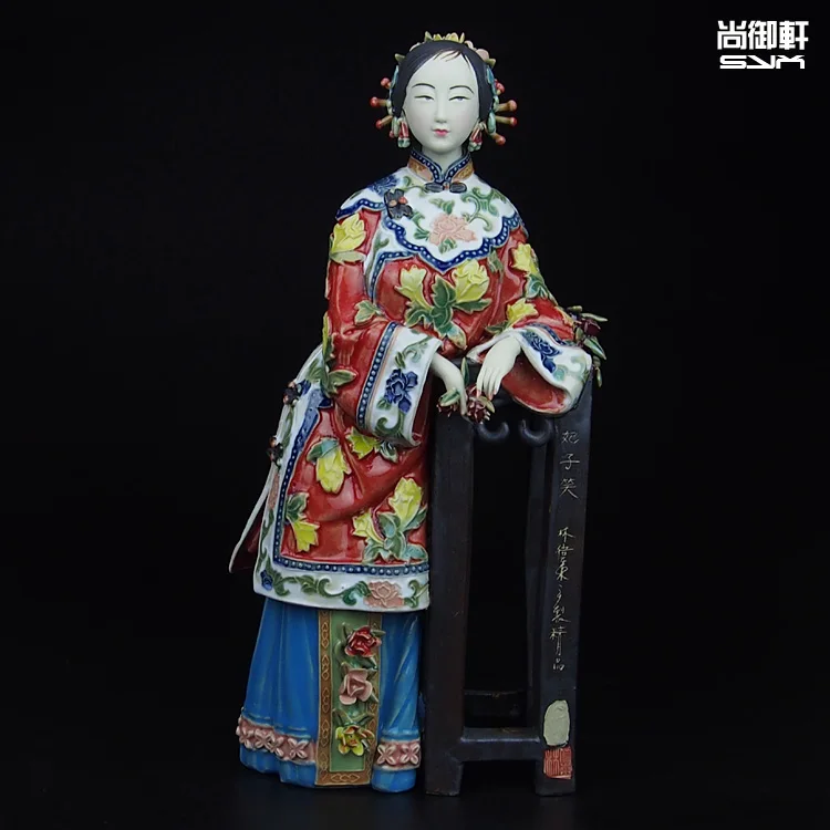 

В стиле кукол Shiwan мастер утончённые дамские древней цифры оформлены Feizixiao Керамические ремесла домашнего интерьера