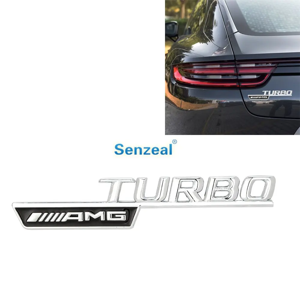 Senzeal универсальные автомобильные 3D наклейки металлические турбо буквы Алфавит